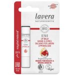 Lavera Repair Lip Balm contains organic pomegranate and argan oils to intensively nourish dry and chapped lips. It is certified vegan and natural.