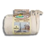 Loofco kitchen cloths pack of two cleaning cloths made from ecologically friendly cotton. Plastic free. Vegan certified.